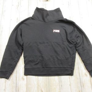 Victorias secret Pink sweater black cowl neck Medium